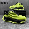 Casual Shoes Designer Chunky Sneaker Men Soft Sole Color Block Running Fashion Leather Height Increased Platform Sports