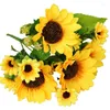 Fleurs décoratives 30cm tournesol artificielle soie plastique fausse fleur 1/2 pièces pour mariage Vase décoration maison jardin Bouquet