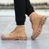 Laarzen herfst vroege winter laarzen mannen canvas schoenen high top casual schoenen mode heren laarzen mannelijk merk Ankle Botas A215