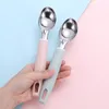 Ice Cream Tools Stainless Steel Ice Cream Scoop Tool Comfortable Anti-Freeze Handle Icecream Stacks Yogurt Fruit Watermelon Scoops Q963