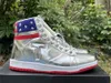 Sliver Shoes Trump T Trumps Designer Sneakers The Never Surrender Designer High Top Gold Custom Casual Basketball Chaussures Ts Sliver Hommes Femmes Baskets de plein air Sports