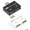 USB Hubs 2.0 Twin Dual 2 Port Splitter Hub Adapter laddningstråd Plug -Drop Delivery Computers Networking Computer Accessories OTKPA