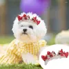 Dog Apparel Pet Hairpin High Durability Ultra-Light Allergy Free Adorable Easy-wearing Decorative Plastic Fruit Strawberry Style Wit
