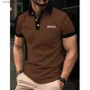 Polo da uomo BSS Polo da uomo Camicia da uomo Polo corta Slve Polo a colori a contrasto Nuovo abbigliamento Estate Strtwear Moda casual Uomo top T240401