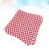 Baking Tools 100PCS Fried Liners Multifunctional Red White Grid Sheet Tray Basket Oil Paper For Home Shop