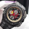 Moissanit AP-Armbanduhr, Royal Oak Offshore-Serie, geschmiedet, kohlenstoffschwarz, Keramik, Titan, 26290IO, limitierte Auflage, automatische mechanische Herrenuhr