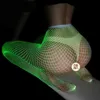Seksi Çoraplar Gece Floresan Kadınlar Uzun Çoraplar Fishnet Vücut Çorapları Eğrisi Çamaşırı Y2K Kumaş Yüksek Bel Seks Taytlar Seksi Bodysuits Y240401