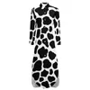 Casual Dresses Dalmatian Dog Chiffon Dress Animal Print Festival Aesthetic Woman Sexy Custom Clothes Big Size