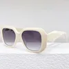 Lunettes de soleil en acétate polygone pour femme, tendance, sens artistique, verres dégradés, pare-soleil, marque originale de styliste, lunettes solaires pour hommes PR 124