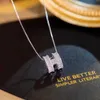 Fashion High Quality Horse Buckle Necklace Pig NoseNew temperament micro inlaid zircon earring necklace in Korean minimalistwith logo