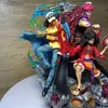 Anime manga en bit figur luffy barn trafalgar 3 kapten modell gk action figurin doll samling prydnad leksak gåva för 240401