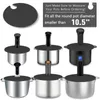 Ensembles de batterie de cuisine 1pcs couvercles en silicone - convient aux casseroles jusqu'à 10,5 pouces compatibles avec les cuisinières de précision Anova culinaires sous vide gris