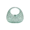 Shiny and Invisible Transparent Acrylic Goose Egg Box Dinner Bag with Diamond Water Diamond Moon Handbag 230724