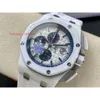 Chronograph the Alloy Watch Ceramics Men's Menical Time Series 44mm APS Superclone 26402 White Automatic Designers Movement Movement 689 Montredeluxe