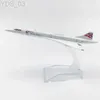 Modello di aereo 16CM 1 400 Modello pressofuso in lega di aeroplano Air Concorde Airways Gran Bretagna Compagnia aerea Display Giocattoli Collezione di modelli con display YQ240401