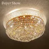 Taklampor modern kristallljus för vardagsrum kök ö hem dekor guld hängande led lyx cristal lyster lampa