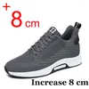 Casual Shoes Men Sneakers Wzrost wysokości windy dla ukrytych obcasów 8 cm 6 cm Opcjonalne oddychające sporty rosnące mężczyzna