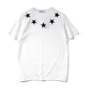 Trendy High Street Ins Plush Five Pointed Star Short Sleeved T-Shirt For Couples, Pure Cotton Women's Clothing, Trendy Men's Clothing, GVC Summer Clothing