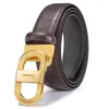 Cinture Ciartuar cintura in pelle da uomo cintura di design di lusso da uomo cintura da sposa in oro cintura nera casual in metallo Q240401