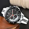 2024 Hommes Montre Nouvelle Montre Top Bande de montre en caoutchouc étanche Business Casual Quartz Montre Hommes Trois Yeux Multifonction Chronographe G888