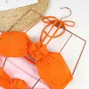 Kvinnors badkläder Cputan 2023 Ny Sexig 3D Flower Bikini Set Vintage Tryckt brasiliansk Biquini Badkläder Kvinnor Badkläder Summer Beach kjol J240330