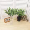 Decorative Flowers 2pc Artificial Plant Eucalyptus 7 Branch Plastic For Wedding Home Decoration Christmas Party Indoor Decor Fake