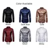 Men's Dress Shirts Clubwear Shirt Stand Collar Tops Dark Printing Vacation Grandad Holiday Comfy Fashion