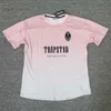 2024 Trapstar London Heren streetwear T-shirt Hip Hop Roze Oversized Jersey met korte mouwen kgj886