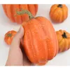 Decorative Flowers Halloween Fall Harvest Festival Home Table Decor Set Of 7 Foam Pumpkins J78C