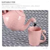 Tassen Flamingo Keramik Kaffeetasse Büro mit Henkel Wasser