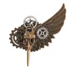 Broches steampunk broche pino moda novidade traje emblema peito engrenagem crânio para roupas cachecol chapéu gravata eventos formais