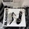 Rene Caovilla cristal incrusté motif serpent mince sandales à talons hauts pour chaussures de soirée pour femmes talons hauts sandales de créateurs de luxe à la mode