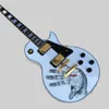 Coole E-Gitarre, handgemaltes Muster, austauschbares Muster, Mahagoni-Griffbrett, kostenloser Versand
