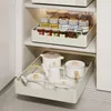 Кухонный стеллаж для хранения с направляющими, выдвижной ящик, многофункциональный лоток для дома