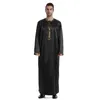 Ethnic Clothing Islamic Muslim Men Loose Jubba Thobe Abaya Front Zipper Musulmane Homme Caftan Maxi Robes Pakistan Arabia Dress