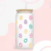 Window Stickers UV DTF Transfer Sticker Easter Day For The 16oz Libbey Glasses Wraps Cup Can DIY Waterproof Easy To Use Custom Decals D5905