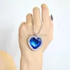 Kolye Kolyeler Yakalar Maxi Kolye Collier Klasik Titanik Kalbi Okyanus Kolye Zirkon Küpe Lüks Okyanus Kolye Zircon 240401