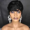 Synthetic Wigs Short Pixie Wigs for Black Women Short Black Curly Pixie Wigs Synthetic Hair Wigs for Black Women Natural Wavy Black Pixie Cut W Y240409IDF Y240409