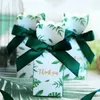 Cadeaupapier Roze Kleur Box Zak Bruiloft Gunsten Verpakking Babyborrel Verjaardagsfeestje Snoepdozen Met Lint