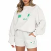 White Hoodie Fox Designer Tracksuit Shorts Long Sleeved Foxx Two 2 Piece Women Coture Pullover Hoodeds Casual Sweatshirt
