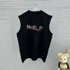 デザイナーサマーTシャツヨーロッパとアメリカのファッションレタープリントピュアコットンノースリーブTシャツoネックルーズカジュアルトップトップトップポロTシャツ