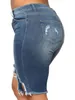 Pantaloncini jeans strappati da donna Plus Size Booty Denim Pantaloncini larghi estivi per le donne Mutandine oversize grasse ouc2539 240329