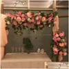 Wedding Decorations 50Cm Artificial Flower Row Acanthosphere Peony Rose Hydrangea Eucalyptus Plant Mix Arch Decorative Decoration Fl Dh85A