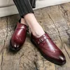 Scarpe eleganti Uomo Monaco Elegante Sociale Maschile Sapato Masculino Fibbia laterale In pelle Speciale Punta a punta Britannico Casual Chaussures 2024