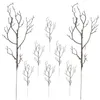 Dekoratif Çiçekler 8 PCS Süslemeleri Cadılar Bayramı Simülasyonu 6 Çöplü Kara Şube Sahnesi Plastik Ağaç Dalları