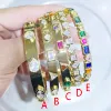 Braceuses Bracelet Gold Bracelet Géométrique Bijoux en cristal Gift Cadeau Pave Zirconia Fashion Women Gift 21092