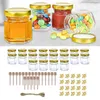 Bouteilles de stockage paquet de 20 mini pots en verre avec couvercles torsadés pour le miel et les liquides