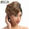 Synthetic Wigs Short Wavy Wig Synthetic Hair Wigs Ombre 10 Inch Bob Wigs For Black Women Ombre Blonde Heat Resistant Cosplay Wigs Free Shipping Y240401