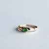 Rings JOVOVASMILE 0.2 Carat 3*5mm Lab Grown Emerald Ring and Pink Sapphire For Woman Wedding Jewelry