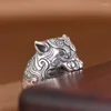 Кольца кластера, кольцо с тигром, мужские ювелирные изделия, высокое качество, резьба по знаку зодиака для мужчин, аксессуары для указательного пальца